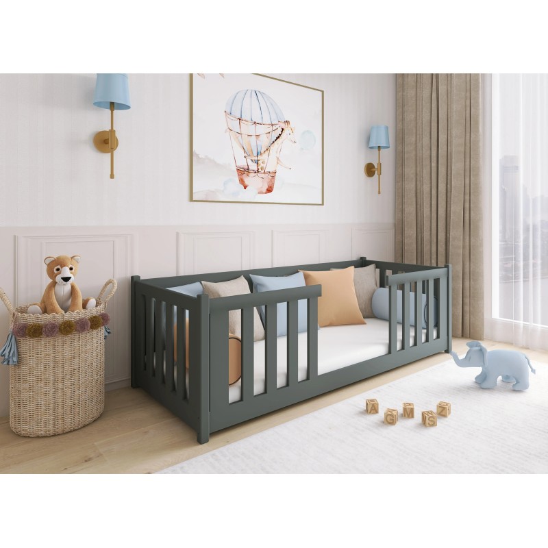 FERO 80x160 graphite childrens bed Lano Furniture