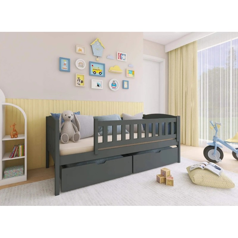 GUCIO 80x200 graphite childrens bed Lano Furniture