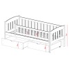 GUCIO 80x200 graphite childrens bed Lano Furniture
