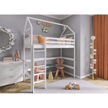 GLORIA 80x160 white loft bed Lano Furniture