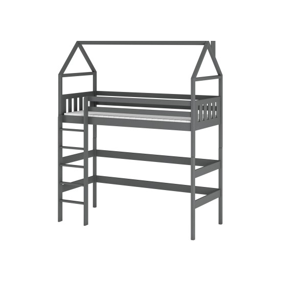 GLORIA 80x160 graphite loft bed Lano Furniture
