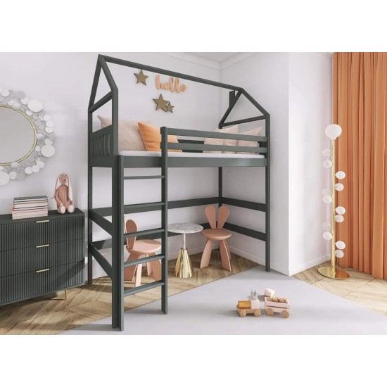 GLORIA 80x180 graphite loft bed Lano Furniture