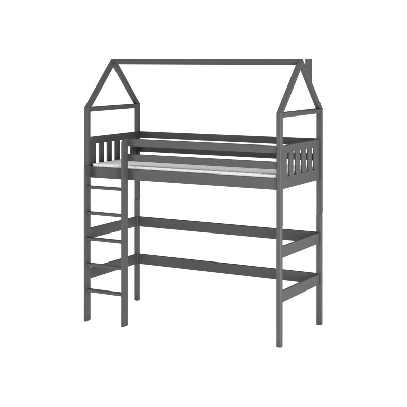GLORIA 80x200 graphite loft bed Lano Furniture