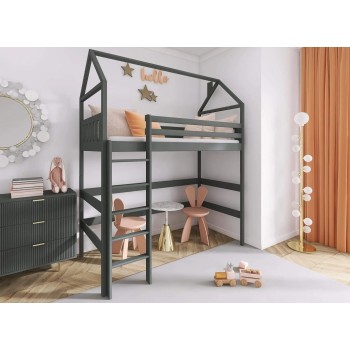 GLORIA 90x190 graphite loft bed Lano Furniture
