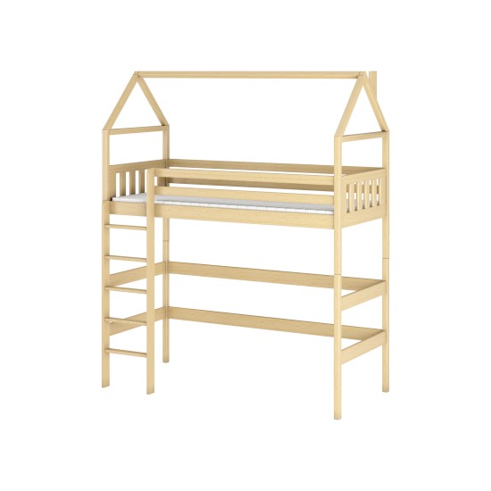 GLORIA 80x160 pine loft bed Lano Furniture