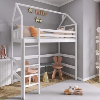 GLORIA 80x180 pine loft bed Lano Furniture