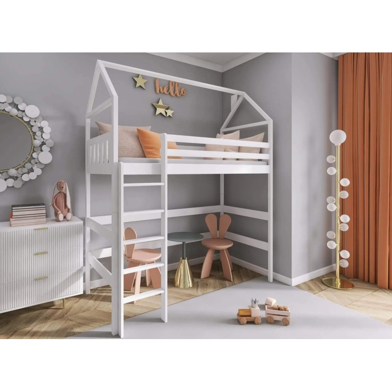 GLORIA 80x180 pine loft bed Lano Furniture