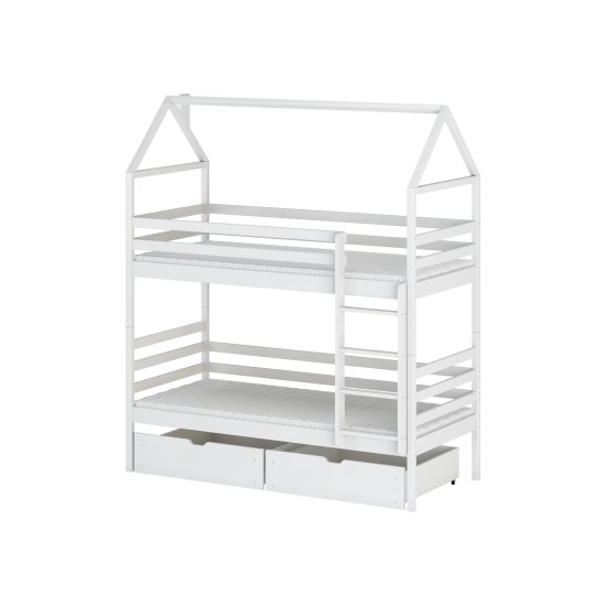 ALEX 80x160 white bunk bed Lano Furniture
