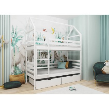 ALEX 80x160 white bunk bed Lano Furniture