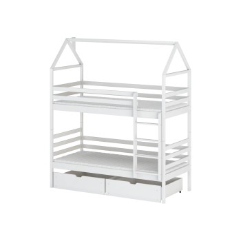 ALEX 80x200 white bunk bed Lano Furniture