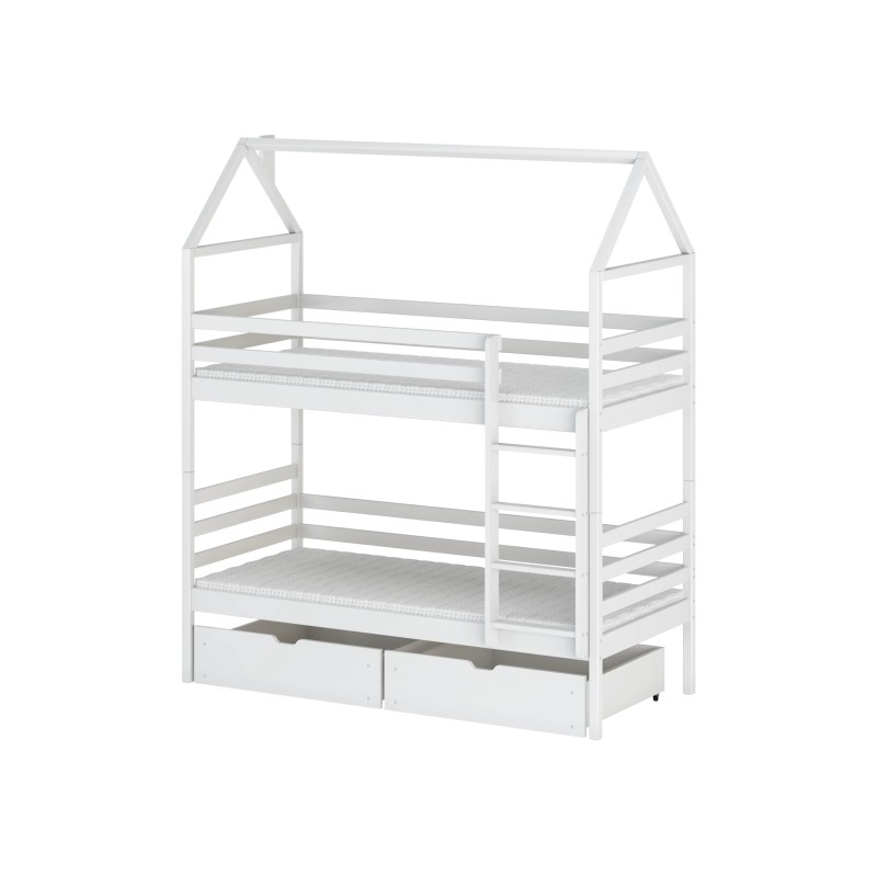ALEX 90x190 white bunk bed Lano Furniture