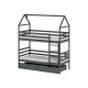 ALEX 80x160 graphite bunk bed Lano Furniture