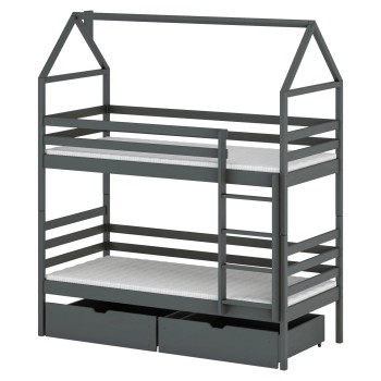 ALEX 80x180 graphite bunk bed Lano Furniture