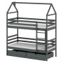 ALEX 80x180 graphite bunk bed Lano Furniture