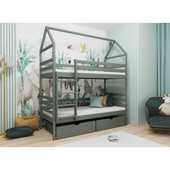 ALEX 80x180 graphite bunk bed Lano Furniture