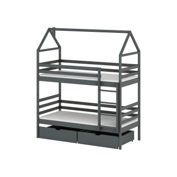 ALEX 80x200 graphite bunk bed Lano Furniture