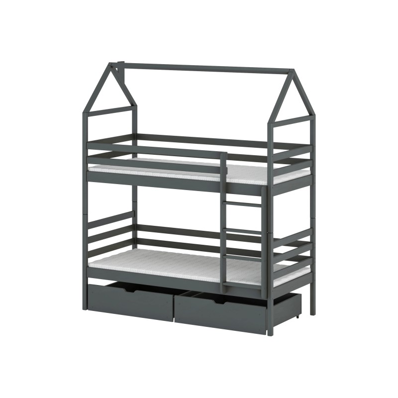 ALEX 90x190 graphite bunk bed Lano Furniture