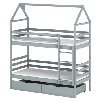 ALEX 80x160 grey bunk bed Lano Furniture