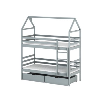 ALEX 80x200 grey bunk bed Lano Furniture
