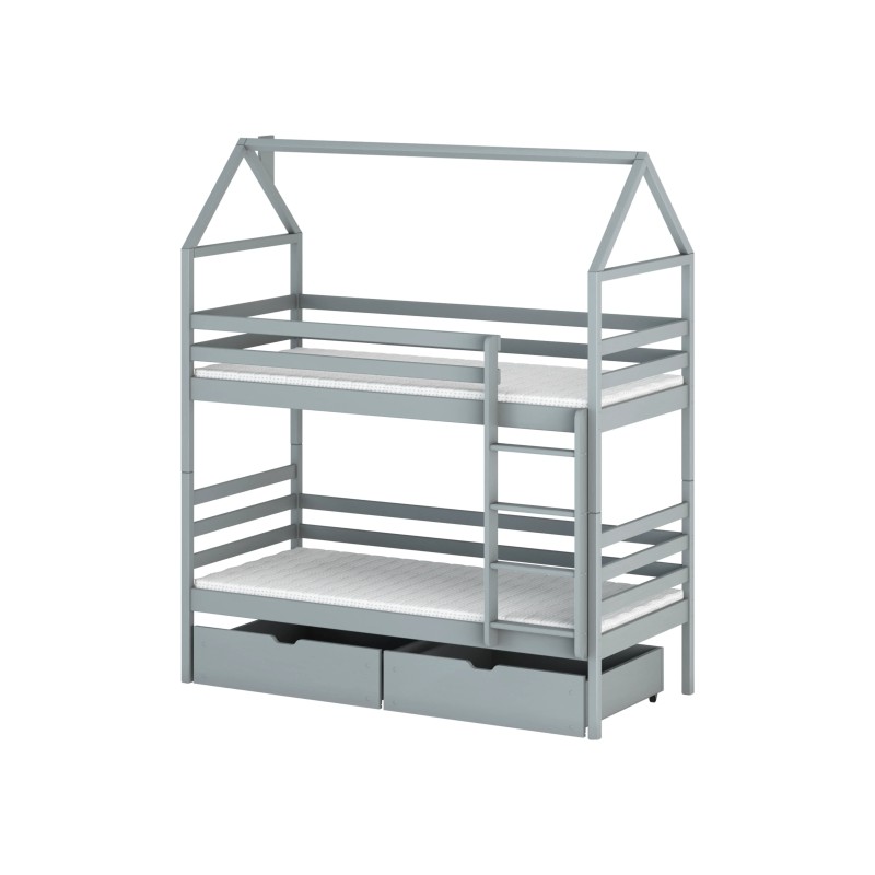 ALEX 80x200 grey bunk bed Lano Furniture