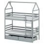 ALEX 80x200 grey bunk bed Lano Furniture