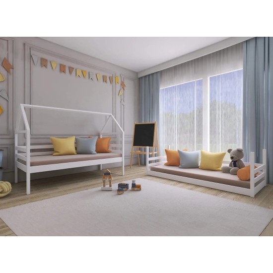 Παιδικό Κρεβάτι Σπιτάκι Montessori AXEL 80x160 white