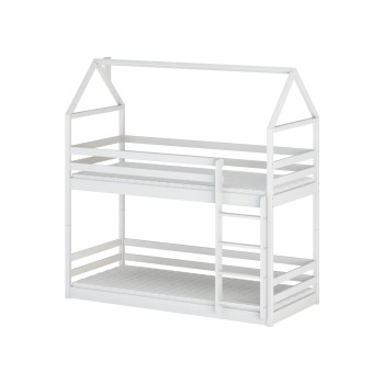 AXEL 90x190 white house bunk bed Lano Furniture