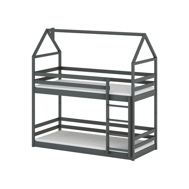 AXEL 80x180 graphite house bunk bed Lano Furniture