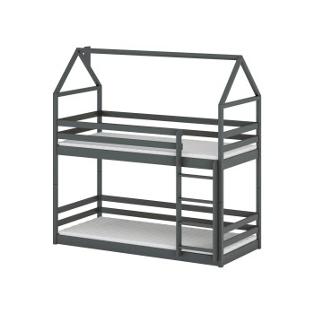 AXEL 90x190 graphite house bunk bed Lano Furniture