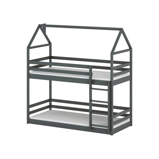 AXEL 90x200 graphite house bunk bed Lano Furniture AXEL 90x200 graphite house bunk bed Lano Furniture