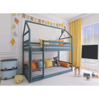 Παιδικό Κρεβάτι Σπιτάκι Montessori AXEL 80x160 grey 