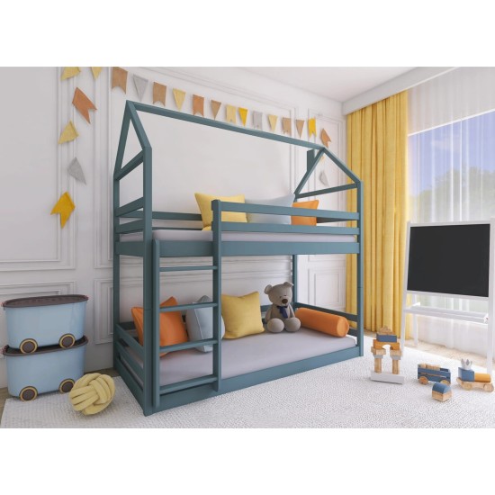 Παιδικό Κρεβάτι Σπιτάκι Montessori AXEL 80x160 grey