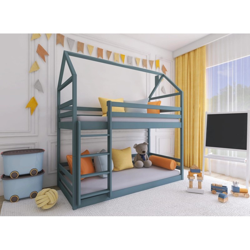 AXEL 90x190 grey house bunk bed Lano Furniture
