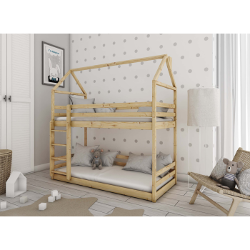 AXEL 80x180 pine house bunk bed Lano Furniture