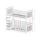 CRIS 80x160 white bunk bed Lano Furniture