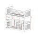 CRIS 90x190 white bunk bed Lano Furniture