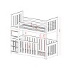 CRIS 90x190 white bunk bed Lano Furniture