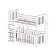 CRIS 90x190 white bunk bed Lano Furniture