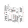 CRIS 90x190 white bunk bed Lano Furniture