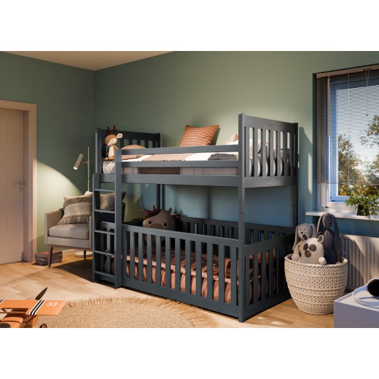 CRIS 80x200 graphite bunk bed Lano Furniture CRIS 80x200 graphite bunk bed Lano Furniture