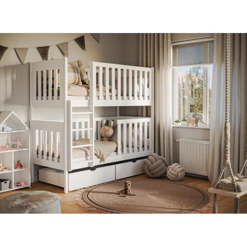DAWID 80x160 white bunk bed Lano Furniture