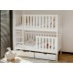 DAWID 80x200 white bunk bed Lano Furniture