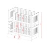 DAWID 90x190 white bunk bed Lano Furniture