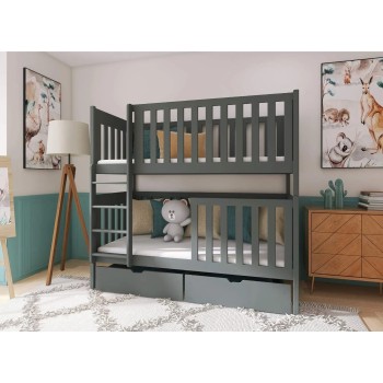 DAWID 80x160 graphite bunk bed Lano Furniture