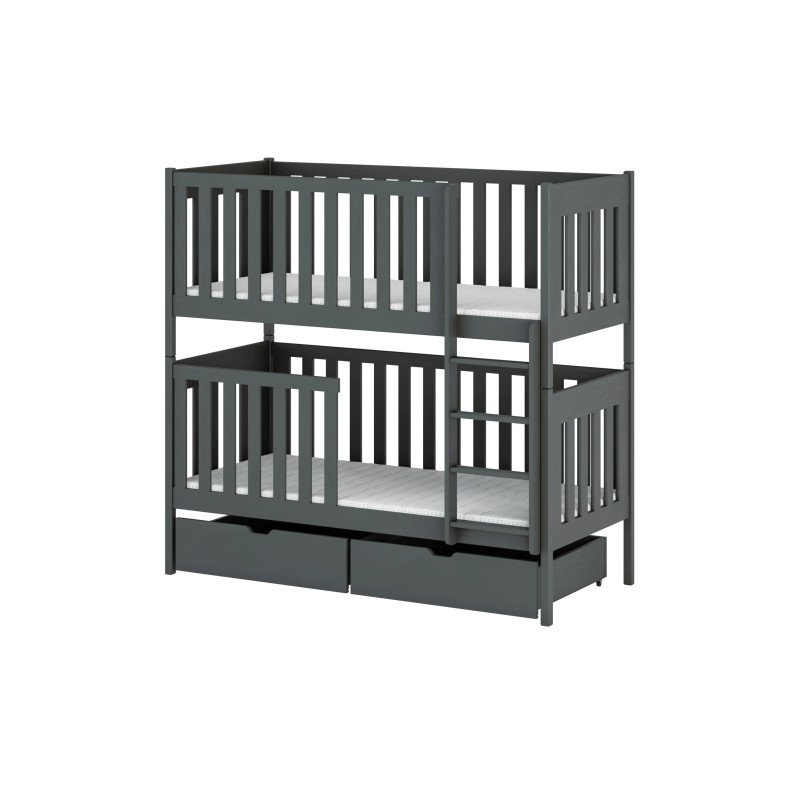 DAWID 90x190 graphite bunk bed Lano Furniture