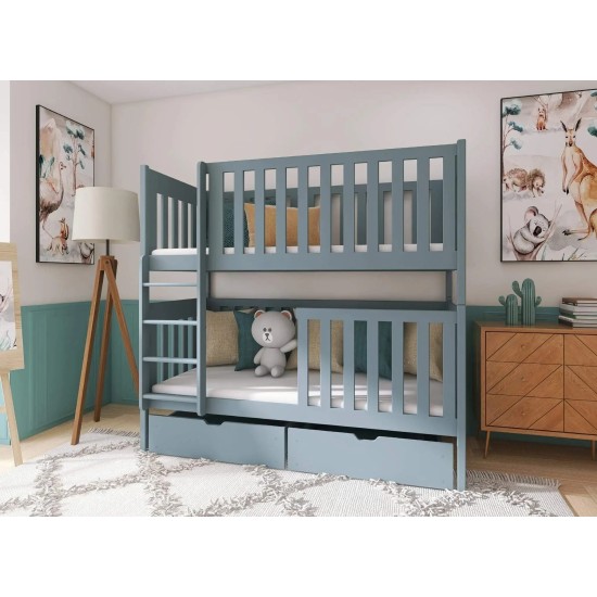 DAWID 80x200 grey bunk bed Lano Furniture