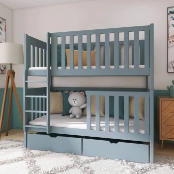 DAWID 90x200 grey bunk bed Lano Furniture