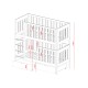 DAWID 80x180 pine bunk bed Lano Furniture