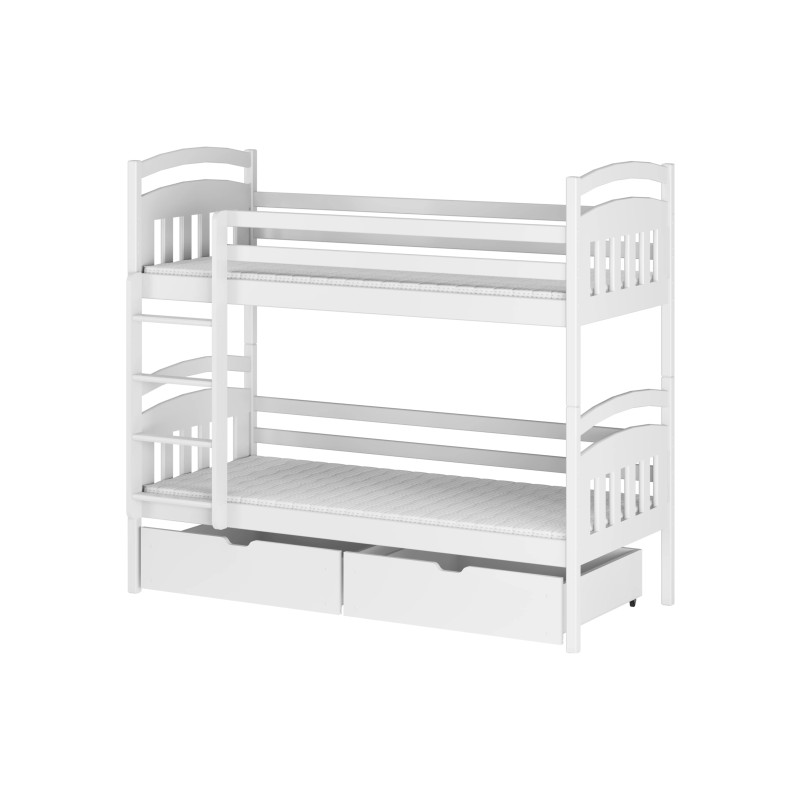GABI 80x180 white bunk bed Lano Furniture