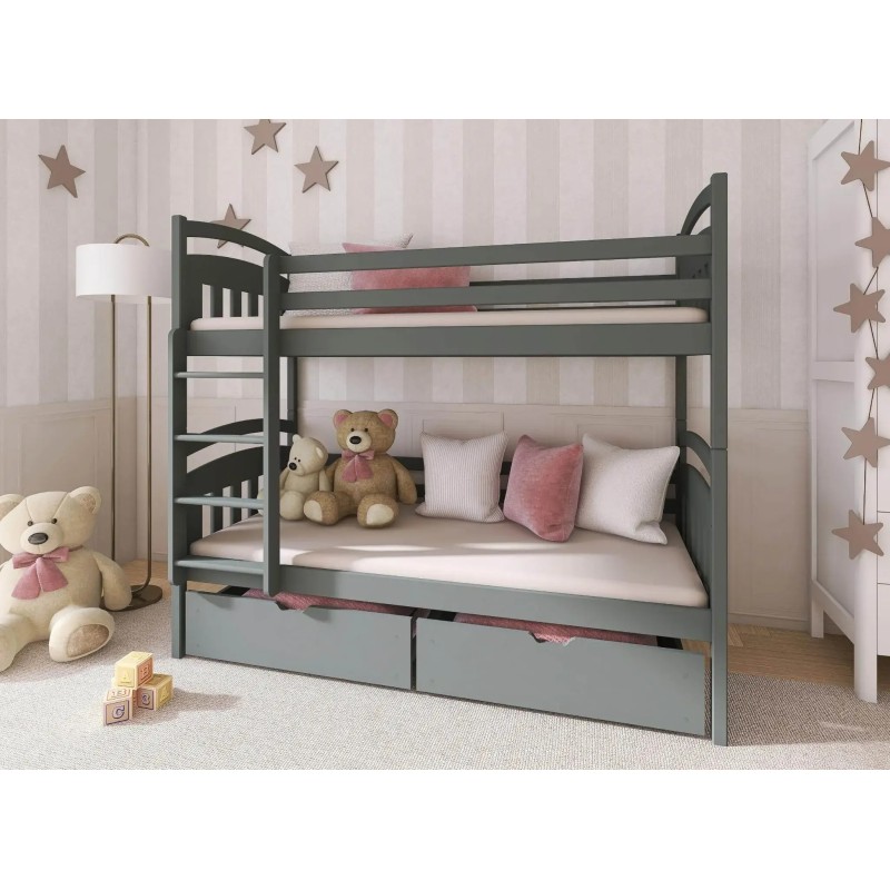 GABI 80x180 graphite bunk bed Lano Furniture